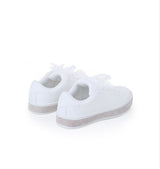 Sevva Witney Diamante Trim Ribbon Lace Trainers