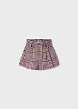 Mayoral Girl's Pink Plaid Shorts 4216