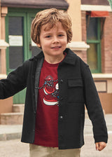 Mayoral Boys Black Button Front Overshirt 4106