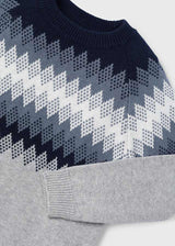 Mayoral Boys Zig Zag Knit Jumper 4340