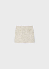 Mayoral Girls Beige Boucle Skort 4908