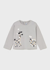 Mayoral Toddler Girls Giraffe Long Sleeve T 2082
