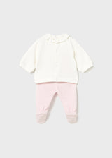Mayoral Baby Girls Pink Velvet Set 2555