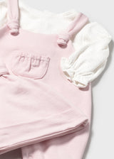 Mayoral Baby Girls Dungaree Set With Hat 2602
