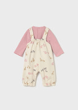 Mayoral Baby Girls Print Dungaree Set 2606