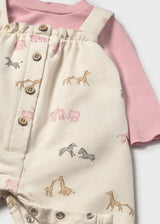 Mayoral Baby Girls Print Dungaree Set 2606