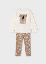Mayoral Girls Dog Print Legging Set 4719