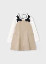 Mayoral Girls Pinafore Dress & Long Sleeve Top 4914