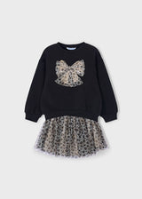 Mayoral Girls Leopard Print Tulle Skirt Set 4936