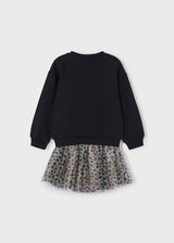 Mayoral Girls Leopard Print Tulle Skirt Set 4936