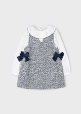 Mayoral Girls Combined Pinafore Dress & Top 4990