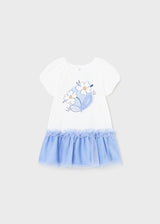 Mayoral Toddler Girls Drop Waist Blue Tulle Dress 1925