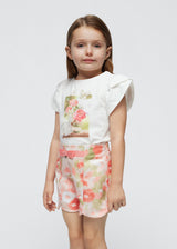 Mayoral Girls Pastel Flower Shorts 3251
