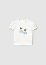 Mayoral Toddler Girls Blue Tutu T-Shirt 1041