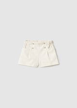 Mayoral Toddler Girls Cream Textured Shorts 1226