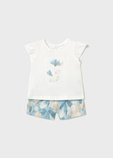 Mayoral Toddler Girls Flower Print Short Set 1237