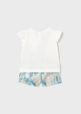 Mayoral Toddler Girls Flower Print Short Set 1237