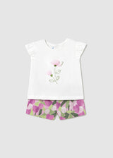Mayoral Toddler Girls Flower Print Short Set 1237