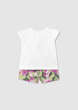 Mayoral Toddler Girls Flower Print Short Set 1237