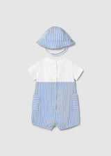 Mayoral Baby Boys Short Dungaree Set With Hat 1602