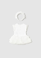 Mayoral Baby Girls Tutu Bodysuit & Headband Set 1756