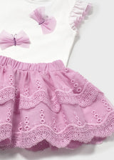 Mayoral Toddler Girls Pnk Tulle Skirt Set 1929