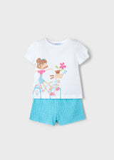 Mayoral Girls Aqua Short Set 3211