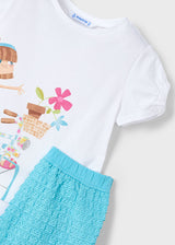 Mayoral Girls Aqua Short Set 3211