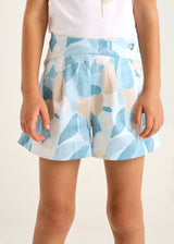 Mayoral Girls Blue Printed Shorts 3905