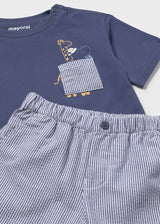 Mayoral Toddler Boys Capri Blue Short Set 1228