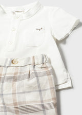 Mayoral Baby Boys Linen Style Shirt & Shorts Set 1270