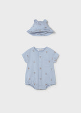 Mayoral Baby Boys Romper & Hat Set 1606