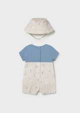 Mayoral Baby Boys Waves All In One Romper & Hat 1607