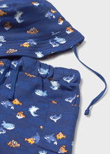 Mayoral Toddler Boys Under The Sea Short Set & Bucket Hat 1667