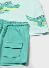 Mayoral Toddler Boys Turquoise Short Set 1673