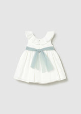 Mayoral Toddler Girls Dress With Sage Tulle Sash 1903