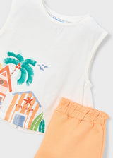Mayoral Girls Pumpkin Short Set 3228