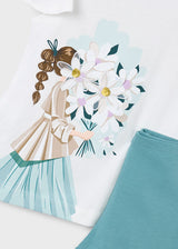 Mayoral Girls Flowers Legging Set 3724