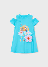 Mayoral Girls Caribbean Dress & Bag 3941