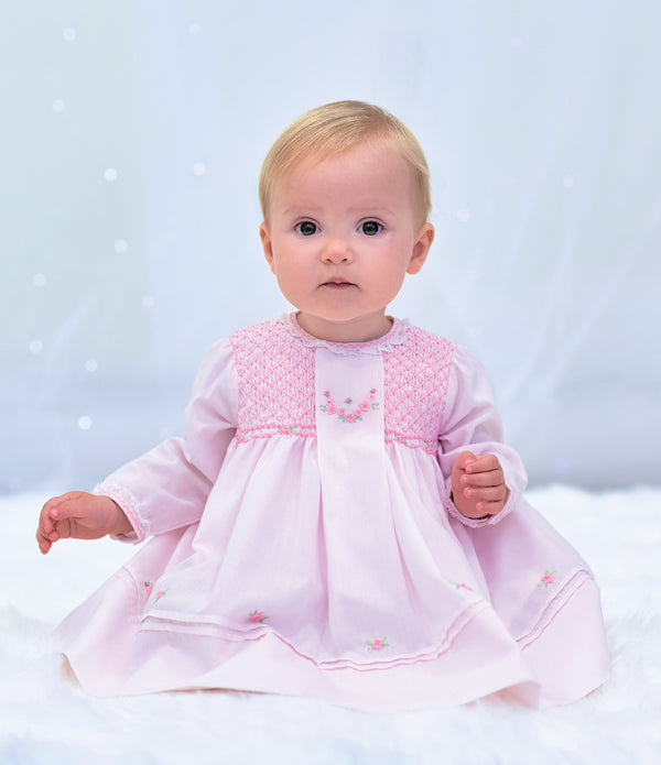 Sarah Louise Baby Girls Pink Dress C7002 - Pre-Order