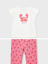 Mayoral Girls Fuschia Legging Set 3007 & 3722