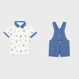 Mayoral Toddler Boys Soft Denim Bib Shorts 1636