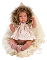 LLorens Mimi Fur Hat Crying Doll 74022