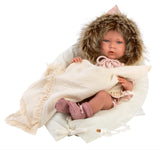 LLorens Mimi Fur Hat Crying Doll 74022