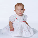 Sarah Louise White Smocked Dress C7103