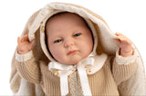 Berbesa Bebe Reborn Baby, Brown Outfit 5310