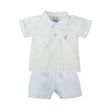 Babidu 100% Cotton Blue Stripe T & Short Set 41451