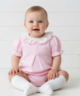 Babidu Pink Waffle Romper 33361