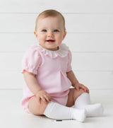 Babidu Pink Waffle Romper 33361