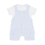 Blues Baby Malo Waffle Short Dungaree Set BB3043